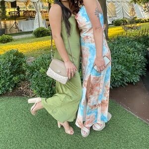 Superdown Tie-Dye Dress in Earthy Tones